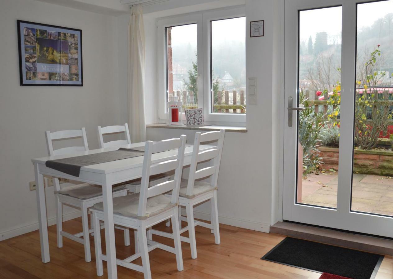 Ferienwohnung Panorama-Blick Miltenberg, 3 Pers., zentr., am Main, Terrasse, Bootverleih, P Exterior foto